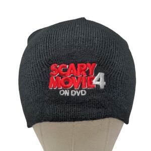 Miramax Films Men's Knit Beanie Hat Black Scary Movie 4 on DVD Embroidered